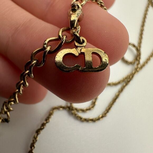 Dior‎ CD Logo Vintage Gold Tone Necklace - Picture 5 of 10